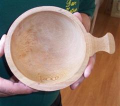 Another view of the finished soup bowl